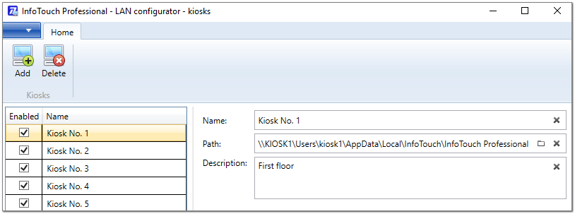 InfoTouch LAN Configurator